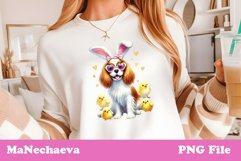 Easter Cavalier King Charles Sublimation | Cute Dog Clipart Product Image 2