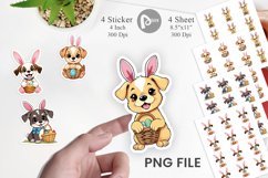 Easter Dog Sticker Product Image 1