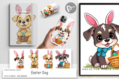 Digital Paper Easter Dog Product Image 1