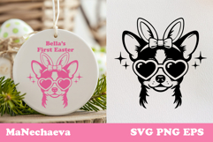Cute Chihuahua Easter Dog SVG | Coquette Easter Sublimation Product Image 1