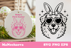 Cute Golden Retriever Easter Dog SVG | Coquette Sublimaton Product Image 1
