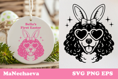 Cute Poodle Easter Dog SVG | Coquette Easter Sublimation Product Image 1