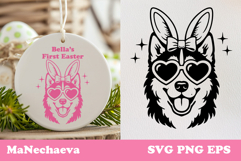 Cute Siberian Husky Easter Dog SVG | Coquette Sublimation Product Image 1