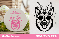 Cute German Shepherd Easter Dog SVG | Coquette Sublimation Product Image 1
