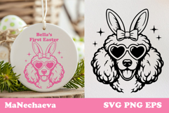 Cute Poodle Easter Dog SVG | Coquette Easter Sublimation Product Image 1