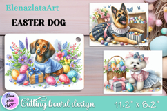 Easter dog Cutting Board PNG, Kitchen Cutting Board Design Product Image 1