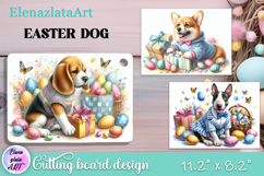 Easter dog Cutting Board PNG, Kitchen Cutting Board Design Product Image 1