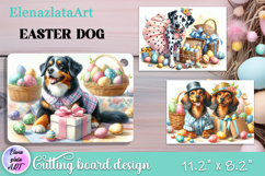 Easter dog Cutting Board PNG, Kitchen Cutting Board Design Product Image 1