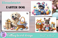 Easter dog Cutting Board PNG, Kitchen Cutting Board Design Product Image 1