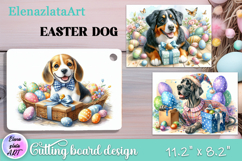 Easter dog Cutting Board PNG, Kitchen Cutting Board Design Product Image 1
