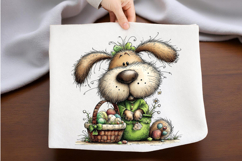 Easter Dog Clipart, Easter Sublimation PNG Product Image 2