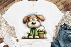Easter Dog Clipart, Easter Sublimation PNG Product Image 3