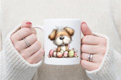Easter Dog Clipart, Easter Sublimation PNG Product Image 4