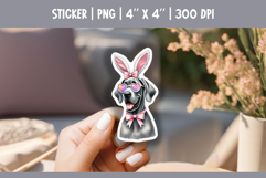 Great Dane Easter Sticker | Cute Spring Dog Clipart Product Image 1