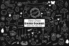 White Easter Doodles | Egg, Bunny, Flower, Sheep, Chocolate Product Image 1