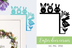 Easter Decoration| Door Corner |Easter Bunny Door Sign Product Image 1
