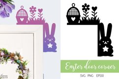 Easter Decoration| Door Corner |Easter Bunny Door Sign Product Image 1