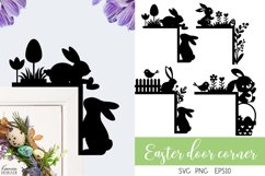 Easter Decoration| Door Corner |Easter Bunny Door Sign Product Image 1
