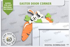 Easter Bunny. Easter Carrot SVG. Easter Door Corner LaserCut Product Image 1