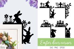 Easter Decoration| Door Corner |Easter Bunny Door Sign Product Image 1