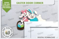 Easter Bunny SVG Design. Easter Door Corner Laser Cut Product Image 1