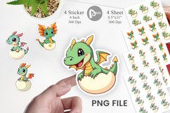 Easter Dragon Sticker Product Image 1