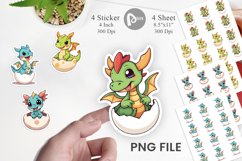 Easter Dragon Sticker Product Image 1
