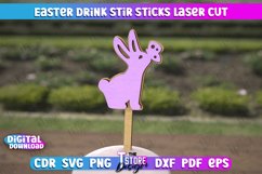 Easter Sticks for Stirring Drink | Drinks Markers | CNC File Product Image 1