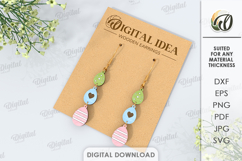 Easter Drop Earrings Bundle Laser Cut. Dangle Earrings SVG Product Image 13