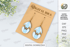 Easter Drop Earrings Laser Cut. Dangle Earrings SVG Product Image 1
