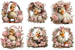 Easter Duck Clipart Sublimation Product Image 2