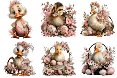 Easter Duck Clipart Sublimation Product Image 3