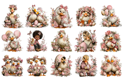 Easter Duck Clipart Sublimation Product Image 4