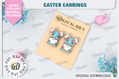 Easter Earrings Laser Cut Bundle. Spring Earrings SVG Product Image 2