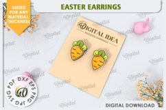 Easter Earrings Laser Cut Bundle. Spring Earrings SVG Product Image 3