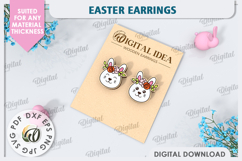 Easter Earrings Laser Cut Bundle. Spring Earrings SVG Product Image 4