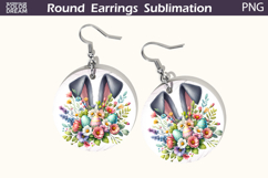 Easter Round Earrings | Easter Ears Earrings Product Image 1