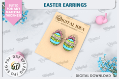 Easter Earrings Laser Cut Bundle. Spring Earrings SVG Product Image 5