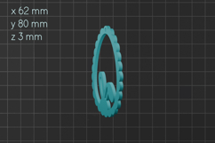 Easter egg gift tag stl, Easter basket tag 3d printing Product Image 2