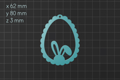 Easter egg gift tag stl, Easter basket tag 3d printing Product Image 3