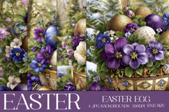 Easter Background, Easter Card, Easter Eggs Backgrounds, s3 Product Image 1