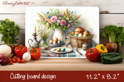 Easter Cutting Board | Basket Eggs Cutting Board, Kitchen Product Image 1