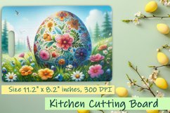 Easter Eggs Cutting Board PNG, Kitchen Cutting Board Design Product Image 1