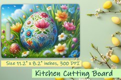 Easter Eggs Cutting Board PNG, Kitchen Cutting Board Design Product Image 1