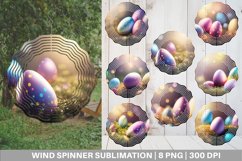 Easter Egg Bokeh Wind Spinner | Sublimation Spinner Design Product Image 1