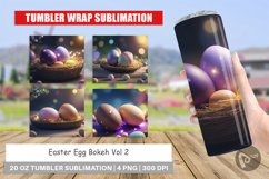 Tumbler Sublimation Wrap Easter Egg Bokeh Product Image 1