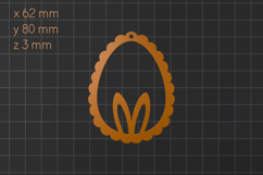 Easter egg stl, Easter basket gift tag 3d printing file Product Image 2