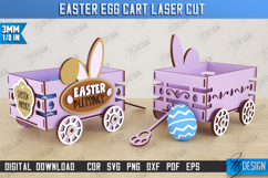 Easter Egg Cart | Easter Egg Holder | Candy Treat Box | CNC Product Image 1