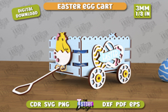 Easter Egg Cart Laser Cut Bundle, 3D Happy Easter Candy Box Product Image 12