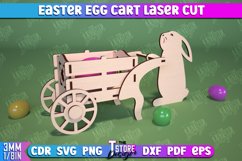Easter Egg Cart Laser Cut, Happy Easter Egg Holder Design Product Image 1